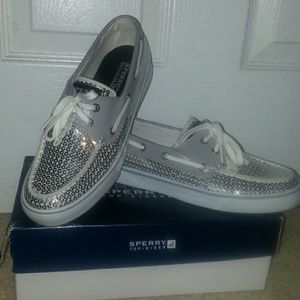 SPERRY Silver Sequins Shoe