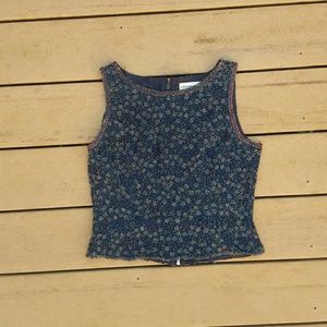 Adrianna Papell Embellished Silk Tank