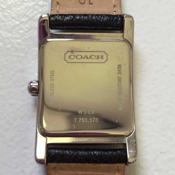 ♦️SOLD♦️Coach watch black leather silver - Picture 4 of 4