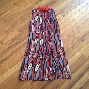 Multi color 100% silk dress