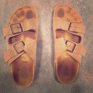 Light green/beige Birkenstocks