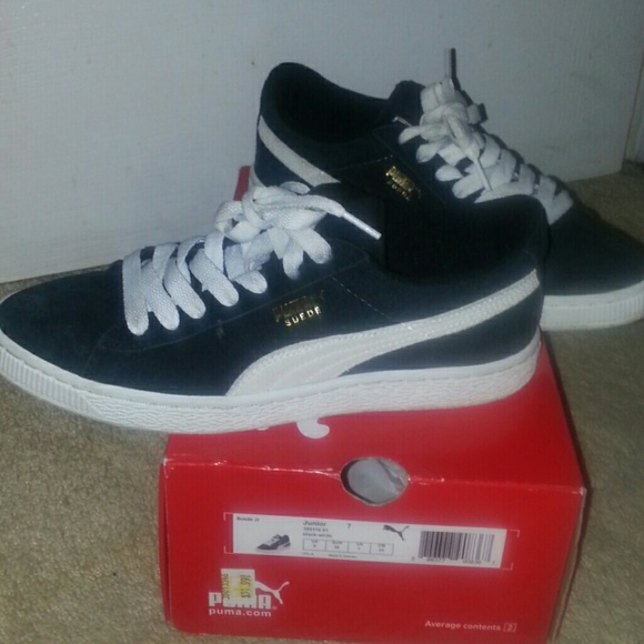 PUMA Black and White Suede