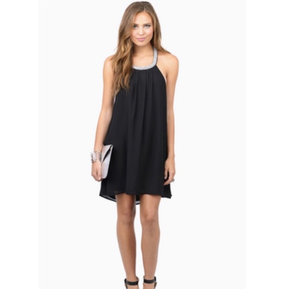 TOBI Serenity Halter Shift Dress Black XS NWT