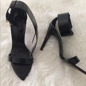 Zara basic black sandal heels