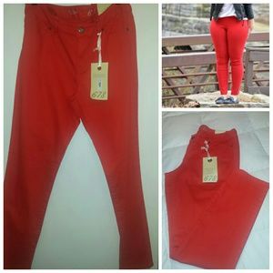 The Limited Brand Red Skinny Leg Denim