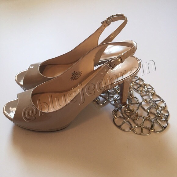 Nine West Shoes - 🚫SOLD NEW Nine West Taupe Peep Toe Pumps!