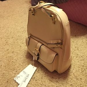 Leather mini backpack