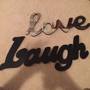 Love laugh wall decor