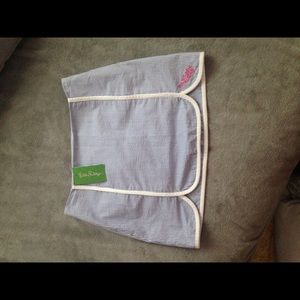 Light blue and white stripped Lilly Pulitzer skort