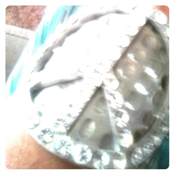 ?? Silver & Crystal Cuff Bracelet
