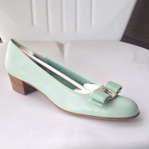 Salvator Ferragamo Mint calf pumps