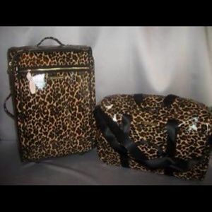 Victoria's Secret  Leopard Suitcase & Duffel Bag.