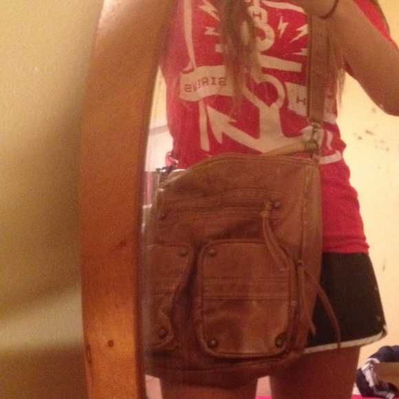 ❤️ Large brown leather bag. ❤️