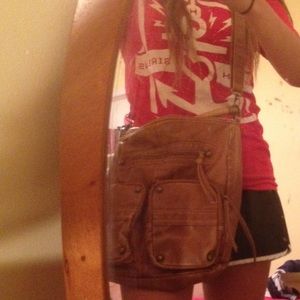 ❤️ Large brown leather bag. ❤️