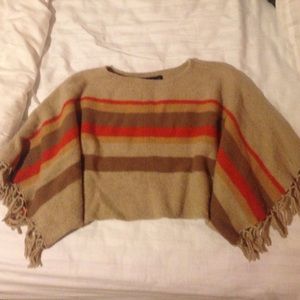 Cropped poncho