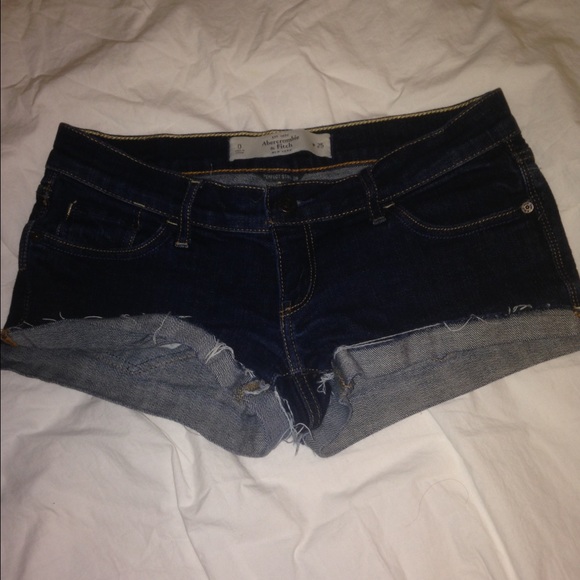 A&F dark wash short-shorts