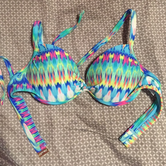 Tie Dye Bikini Top Push Up - Picture 1 of 3