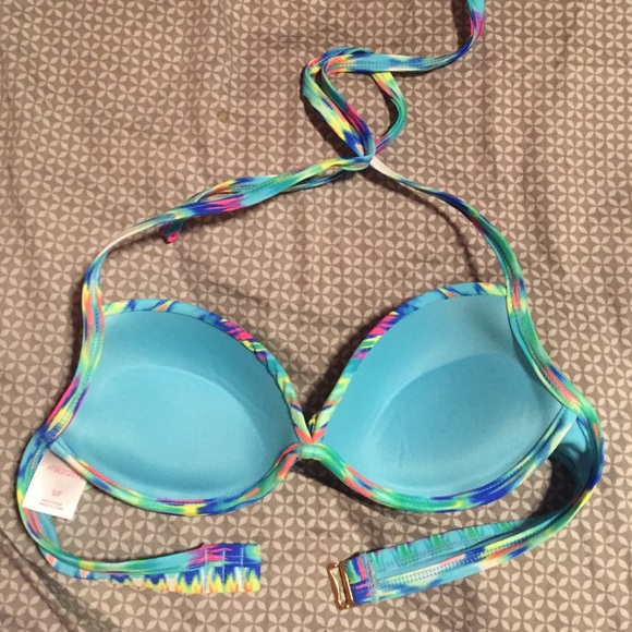 Tie Dye Bikini Top Push Up - Picture 2 of 3