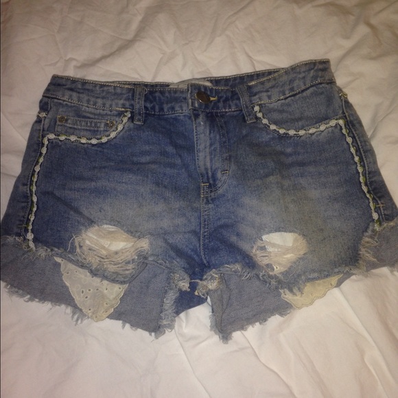 Free People denim shorts