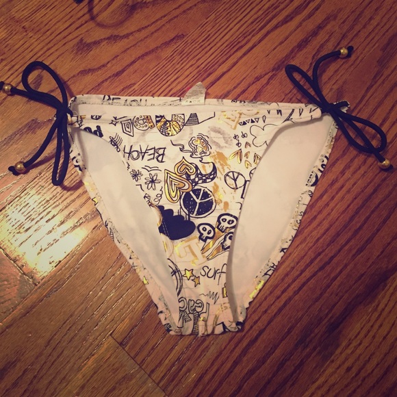 Black White and Gold Bikini Bottoms