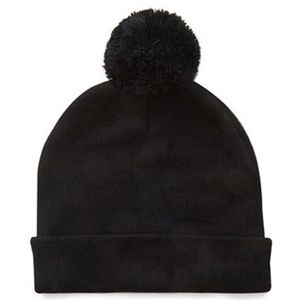 Black Pom Beanie