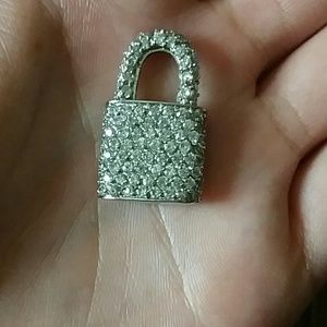 Sterling silver lock charm