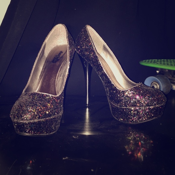Sparkly high heels