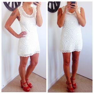 Crocheted Boho Hippy Bodycon Dress
