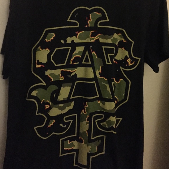 the acacia strain camo monogram band tee (NWOT)