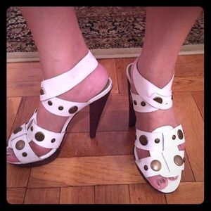 Hot white summer heels