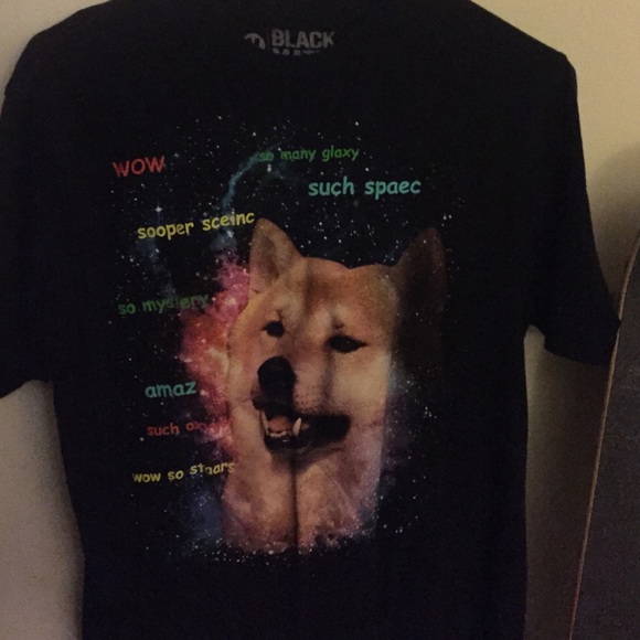 doge meme in space shirt