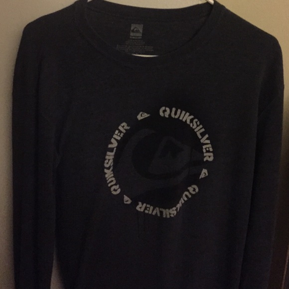 unisex navy blue thermal quiksilver shirt