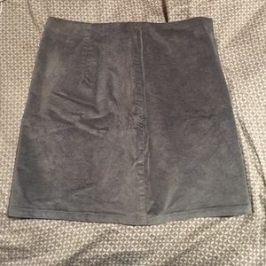 Abercrombie & Fitch Velvet Grey Pencil Skirt