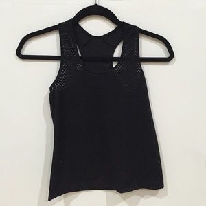 Black Mesh Workout Top