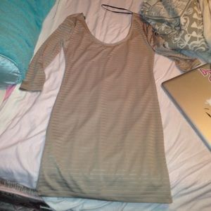 NWOT 3/4 sleeve beige dress