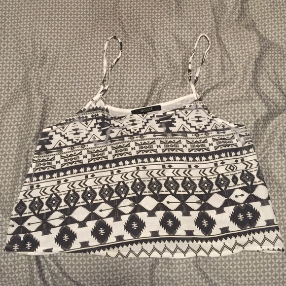 Aztec Print Crop Top - Picture 1 of 3
