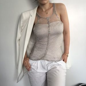 Mesh tank Top! Unique piece!