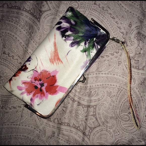 Two fold floral wallet
