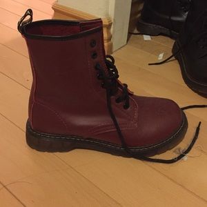 Maroon Doc Martens