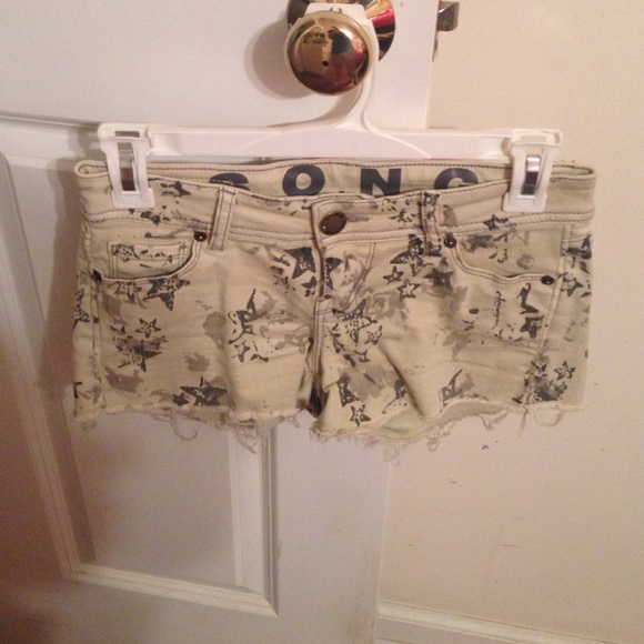Tan Printed Shorts
