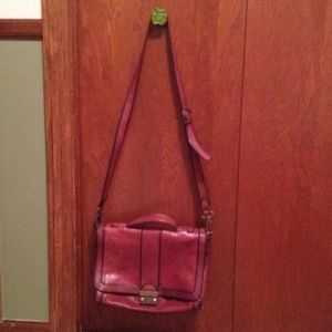 Gently used.  Cognac brown leather Fossil bag.