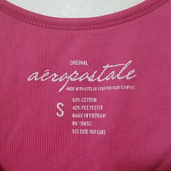 Aeropostale Ribbed Racerback Tank with Embroidery - Picture 2 of 3