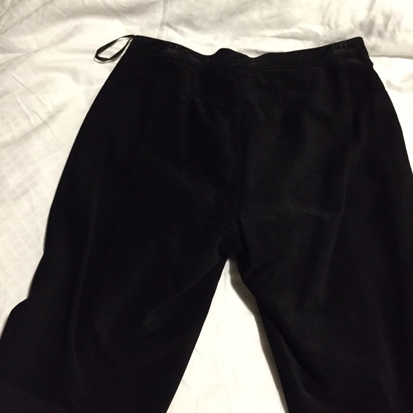 Black 100% leather suede pants fully lined