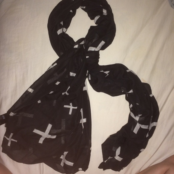 Black and White cross scarf from H&M