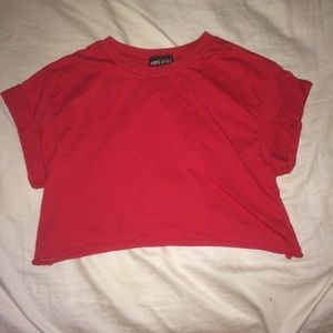 Red crop top