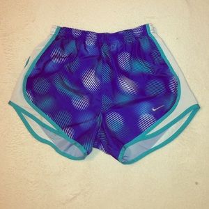 Nike blue polka dot running shorts, XS!!