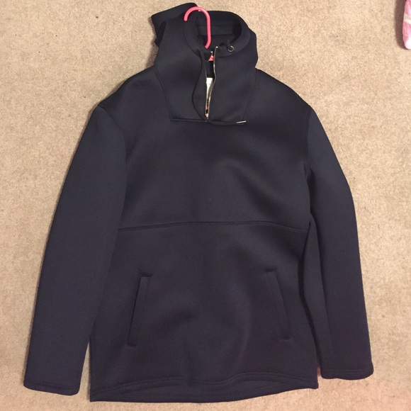 Urban outfitters Neoprene Zip-collar hoodie