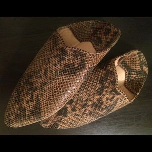 Leather Babouche Slippers Size 36