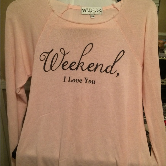 Light pink thin wild fox sweater