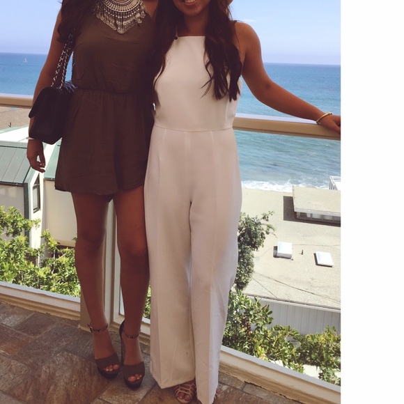 White top shop pant suit
